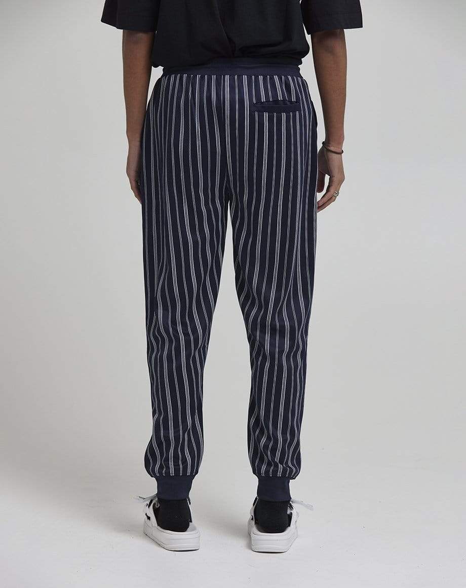 D-STRUCT FILIP MEN'S STRIPED TRACK PANTS | NAVY