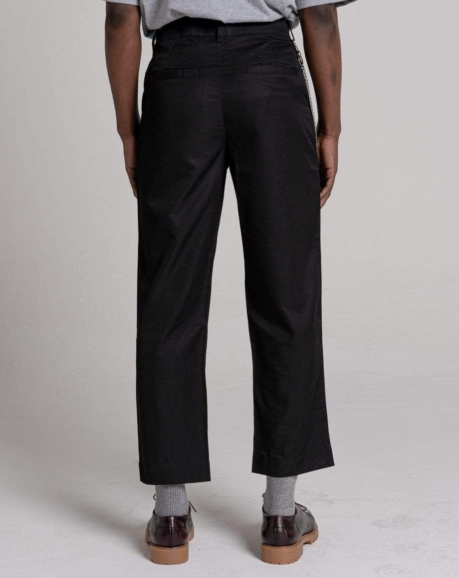 D-STRUCT MARESCA MEN'S TROUSERS WITH CHAIN | BLACK