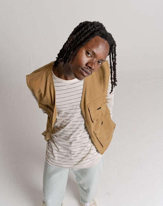 D-STRUCT MUTINY MEN'S MULTI-POCKET FISHERMAN GILET | STONE