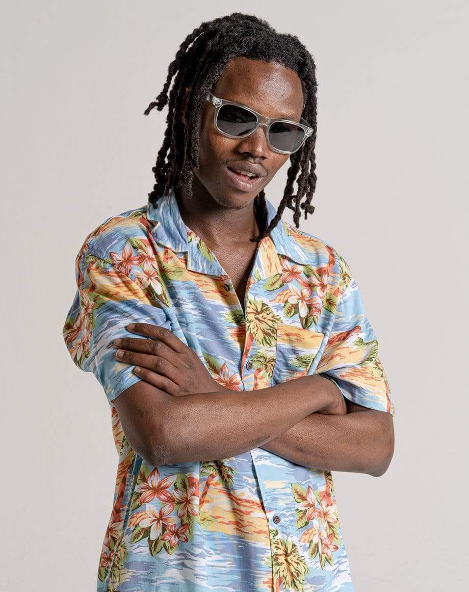 D-STRUCT TRINIDAD UNISEX SHORT SLEEVE PRINTED SHIRT | PALE BLUE