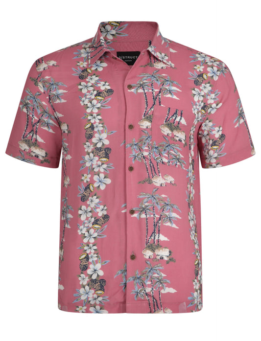 Haiti Men's Short Sleeved Hawaiian Shirt