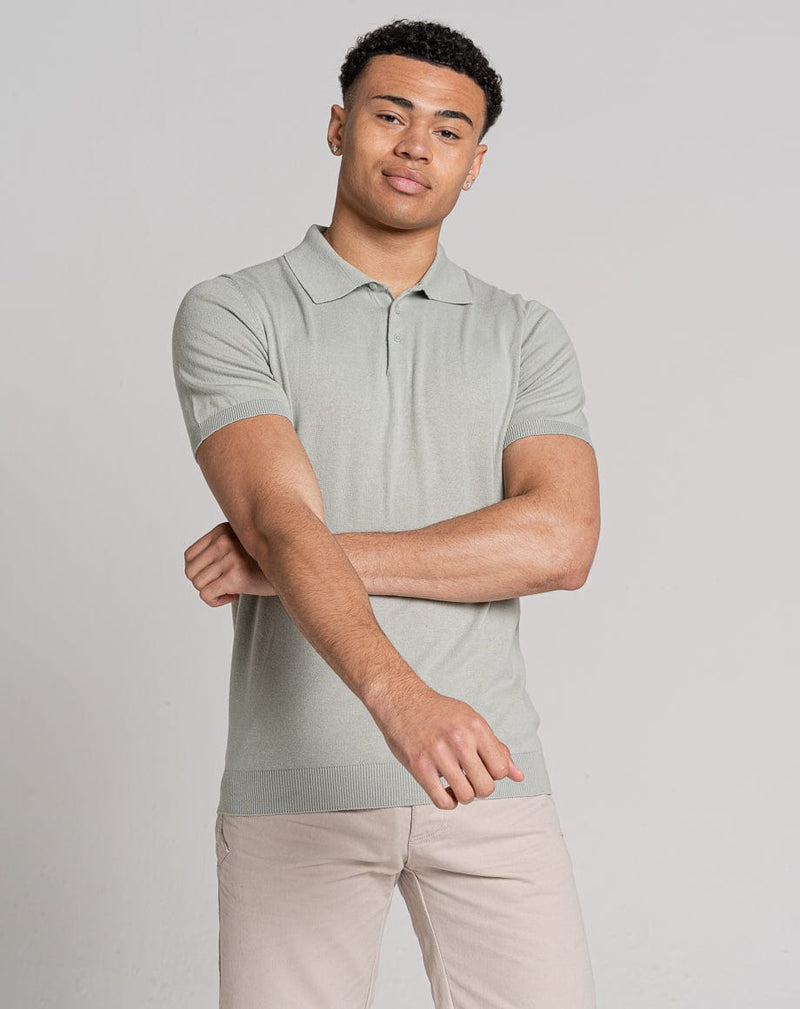 Bellfield Clothing ESSENTIAL SHORT SLEEVE KNITTED POLO | MINT
