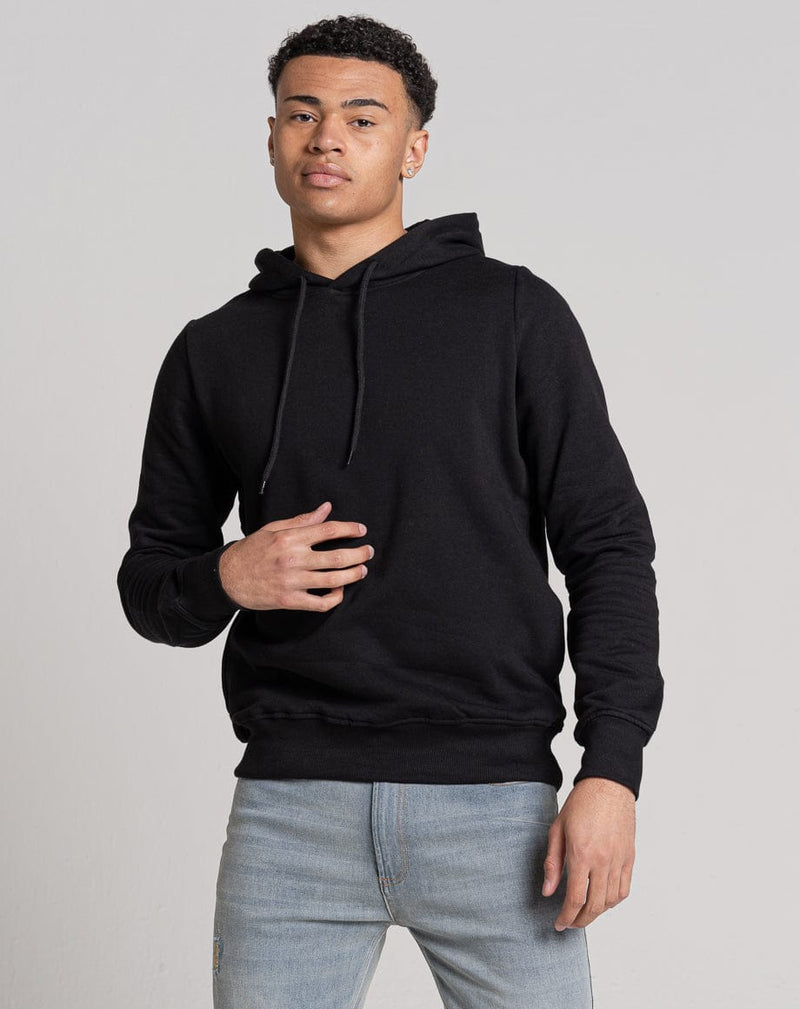 Bellfield Clothing UNISEX PLAIN HOODIE | BLACK