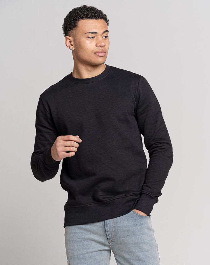 Bellfield Clothing UNISEX PLAIN SWEATSHIRT | BLACK