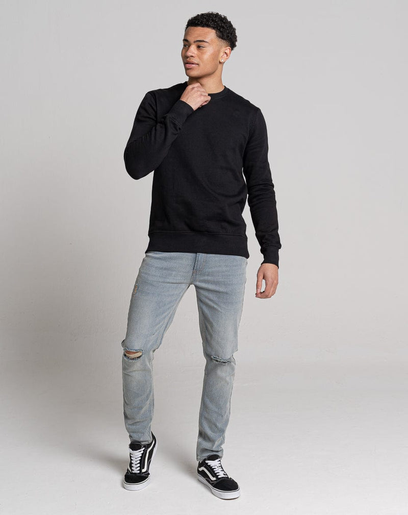 Bellfield Clothing UNISEX PLAIN SWEATSHIRT | BLACK