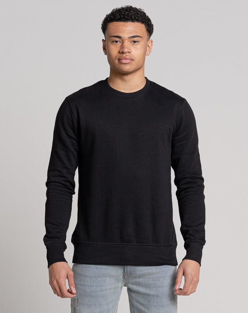 Bellfield Clothing UNISEX PLAIN SWEATSHIRT | BLACK