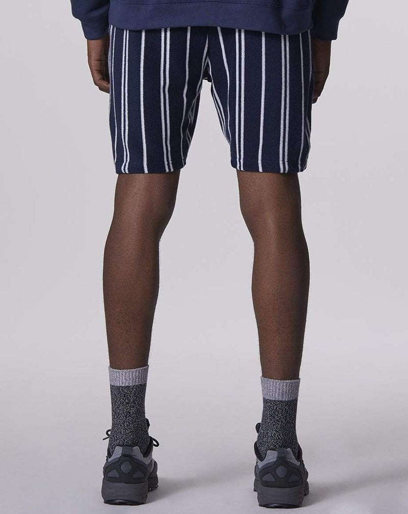 Bellfield Menswear BELLFIELD ARROW STRIPED MENS SHORTS | NAVY