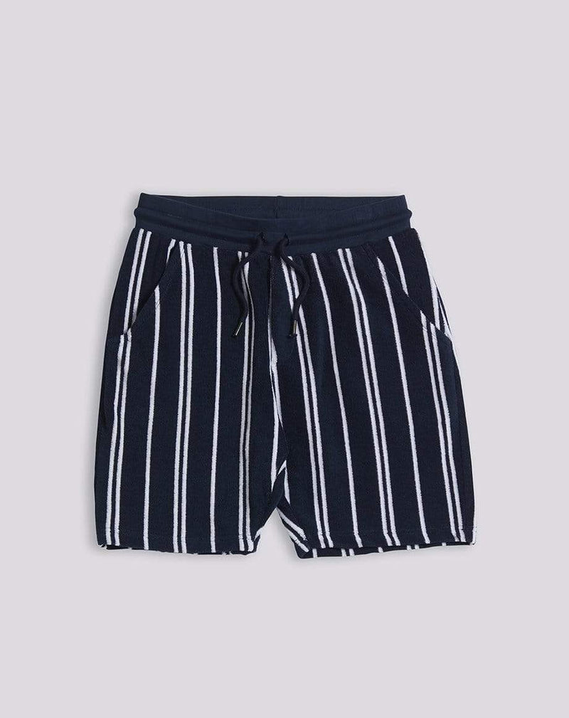 Bellfield Menswear BELLFIELD ARROW STRIPED MENS SHORTS | NAVY