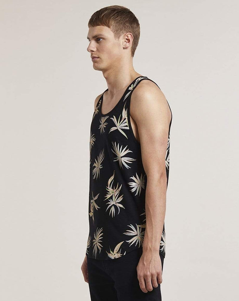 Bellfield Menswear BELLFIELD BERIT PRINTED MENS VEST | BLACK