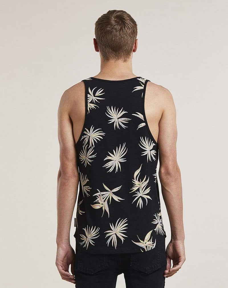 Bellfield Menswear BELLFIELD BERIT PRINTED MENS VEST | BLACK