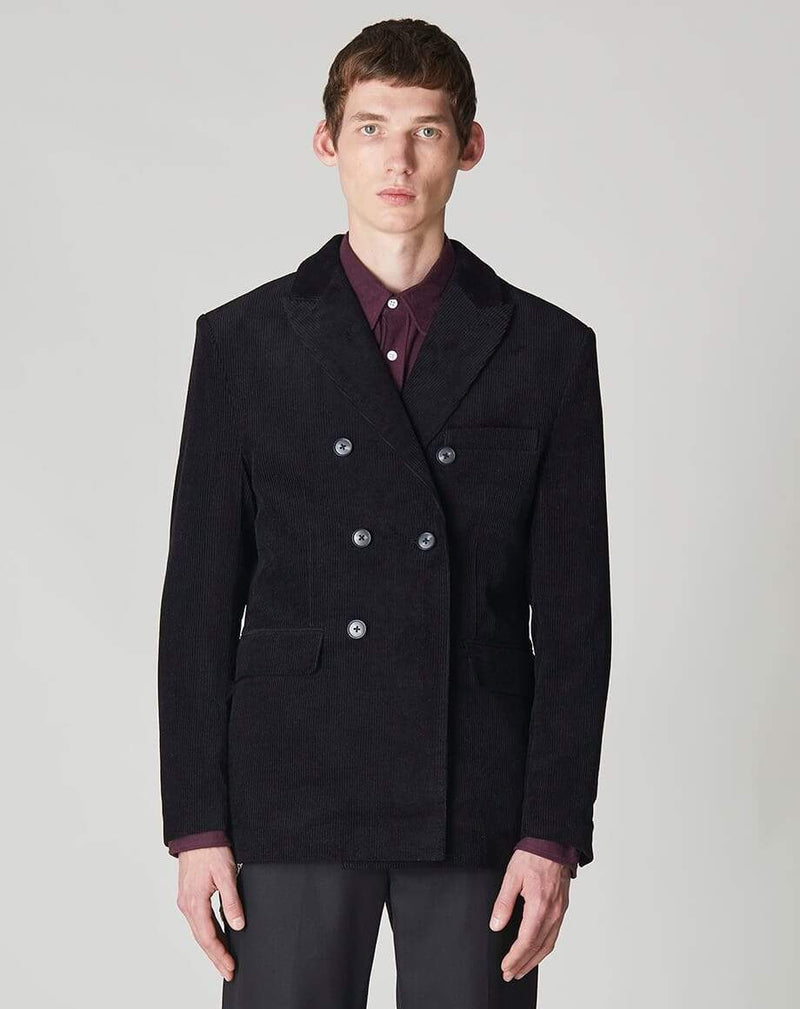 Bellfield Menswear BELLFIELD BURROUGHS CORD MEN'S BLAZER | BLACK