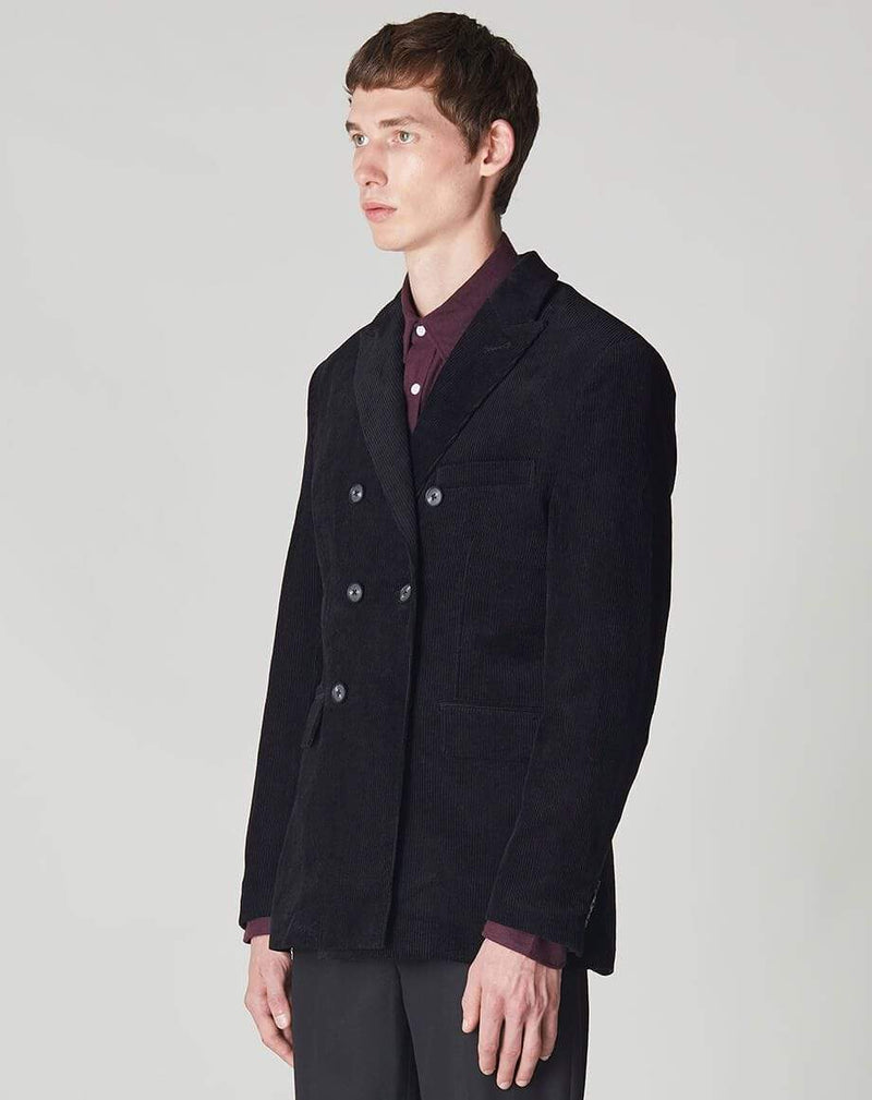Bellfield Menswear BELLFIELD BURROUGHS CORD MEN'S BLAZER | BLACK