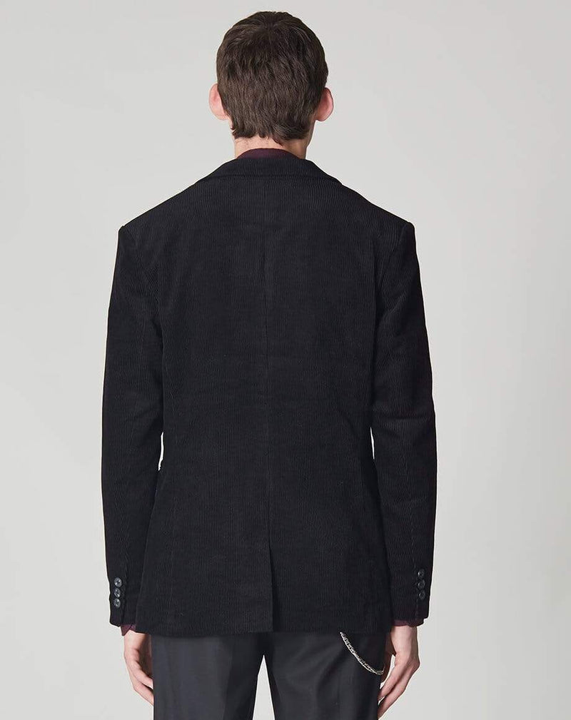 Bellfield Menswear BELLFIELD BURROUGHS CORD MEN'S BLAZER | BLACK