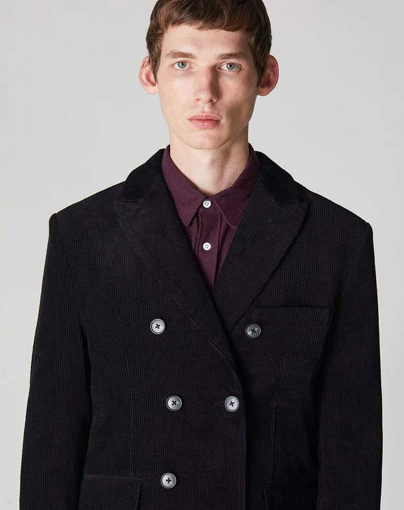 Bellfield Menswear BELLFIELD BURROUGHS CORD MEN'S BLAZER | BLACK