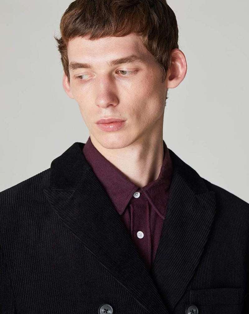 Bellfield Menswear BELLFIELD BURROUGHS CORD MEN'S BLAZER | BLACK