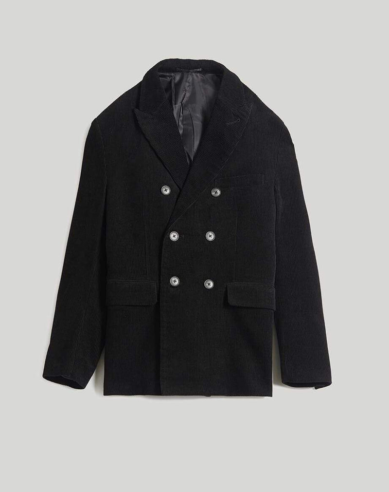 Bellfield Menswear BELLFIELD BURROUGHS CORD MEN'S BLAZER | BLACK