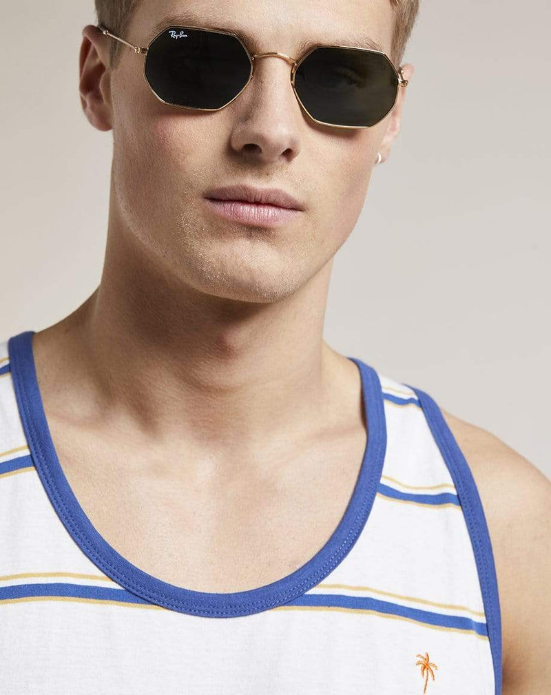 Bellfield Menswear BELLFIELD LEELUM MENS VEST | OFF WHITE