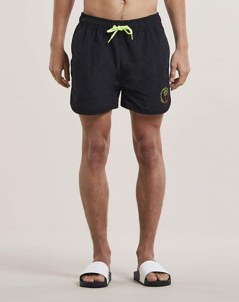 Bellfield Menswear BELLFIELD MALTA MENS SWIM SHORTS | BLACK