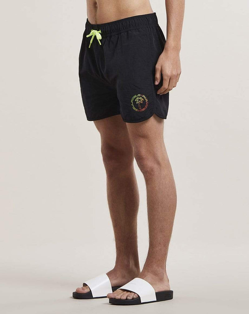 Bellfield Menswear BELLFIELD MALTA MENS SWIM SHORTS | BLACK