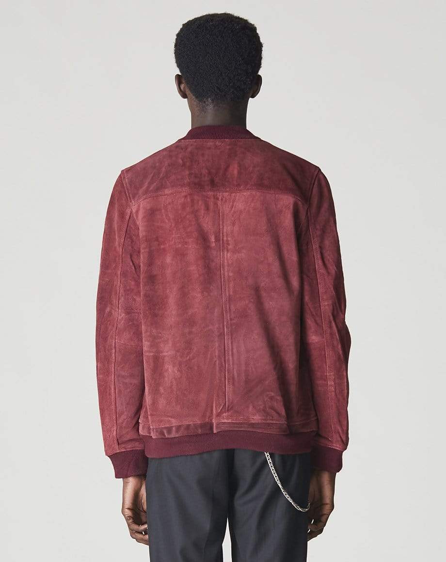 Bellfield Plato Suede Bomber Men s Jacket in Navy