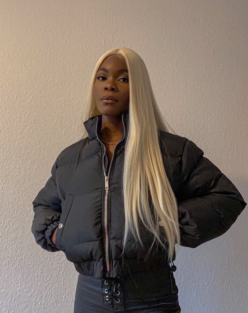 Cropped oversized puffer jacket deals