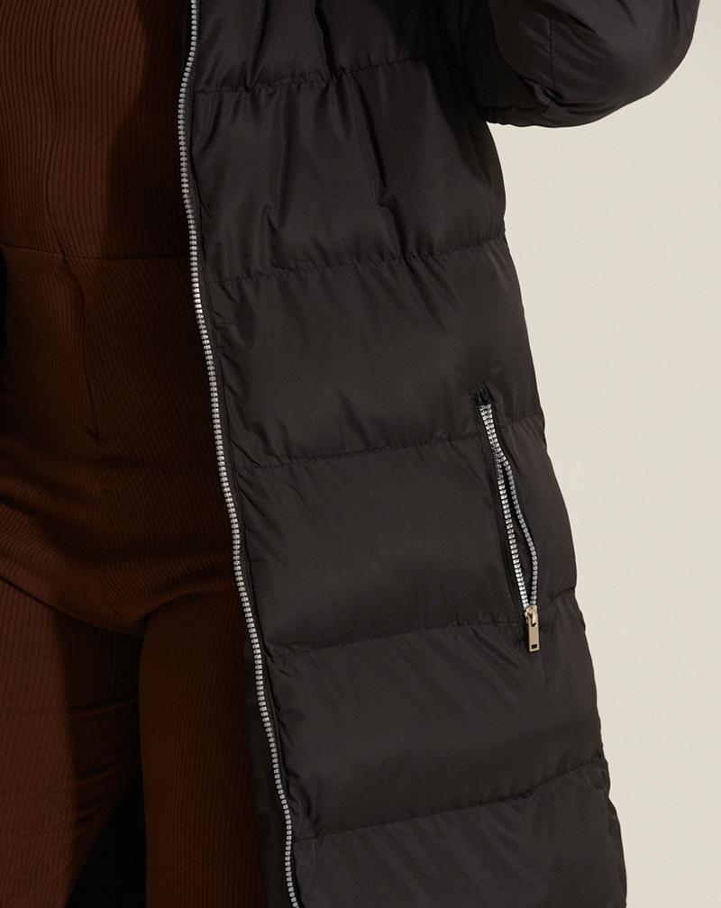 BLFD Clothing Maxi Padded Hooded Jacket - Black