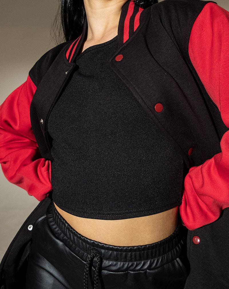 BLFD Clothing Strike Varsity Jacket - Black Red
