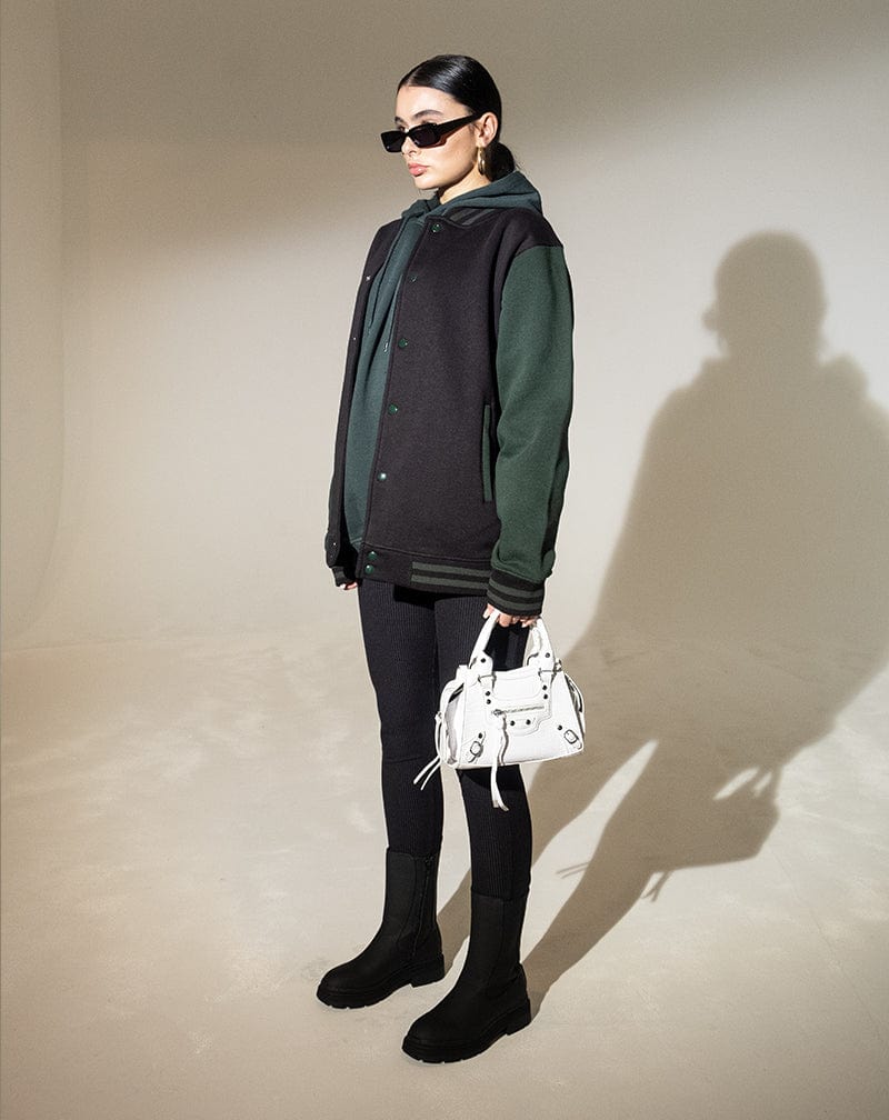 BLFD Clothing Strike Varsity Jacket - Green Black
