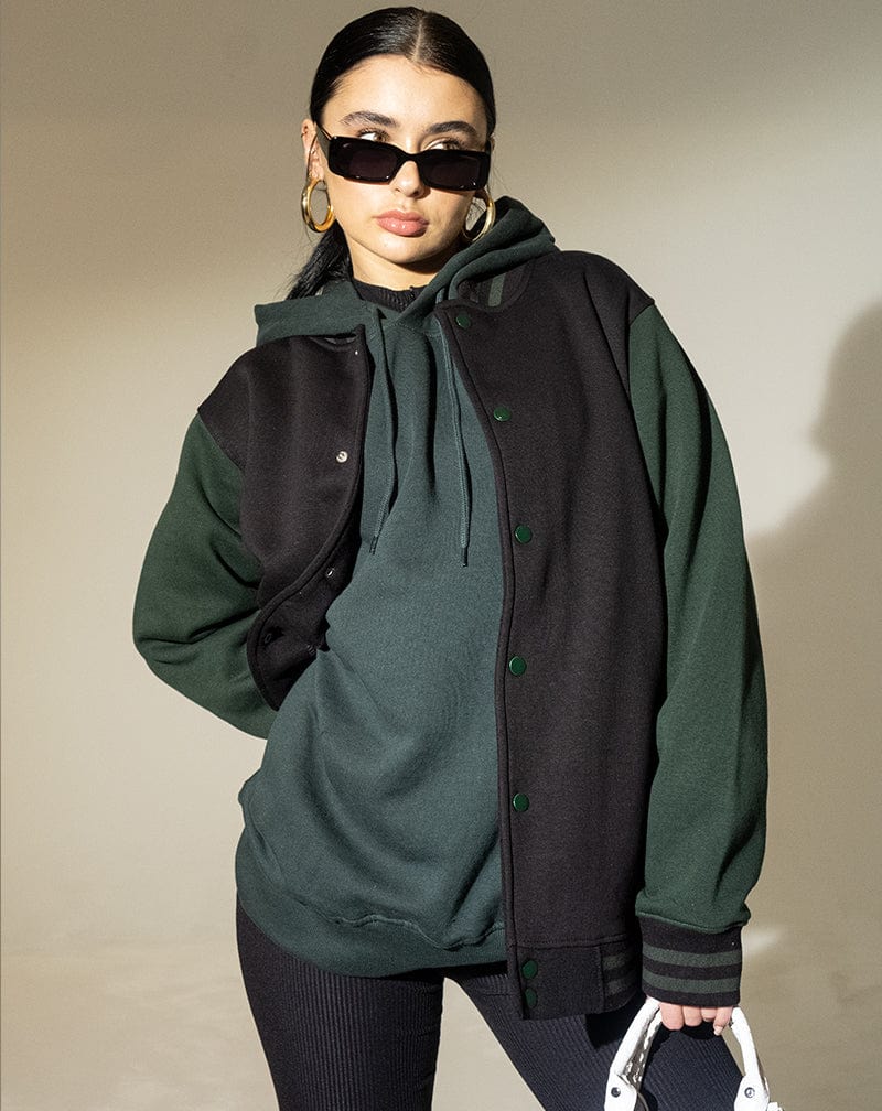 BLFD Clothing Strike Varsity Jacket - Green Black