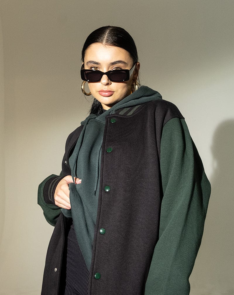 BLFD Clothing Strike Varsity Jacket - Green Black