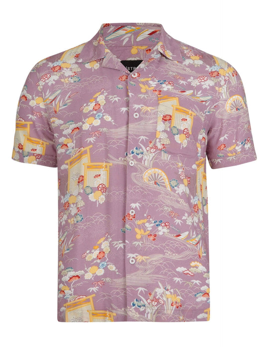 D-STRUCT ANGEL UNISEX SHORT SLEEVE HAWAIIAN SHIRT | PINK