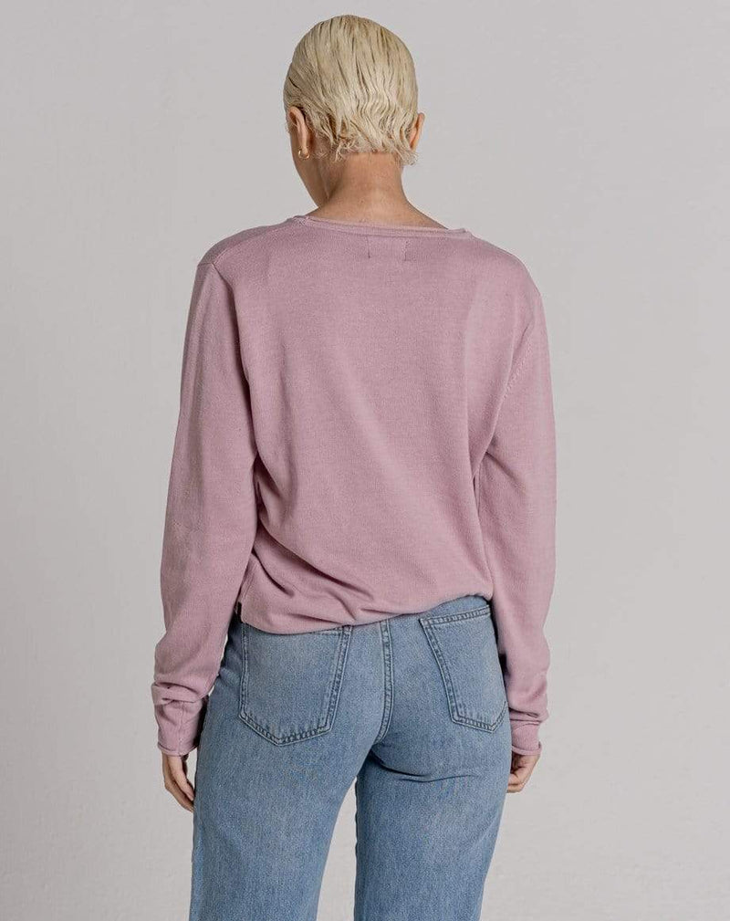 D-STRUCT ATLI UNISEX CREW NECK FINE KNIT JUMPER | LILAC