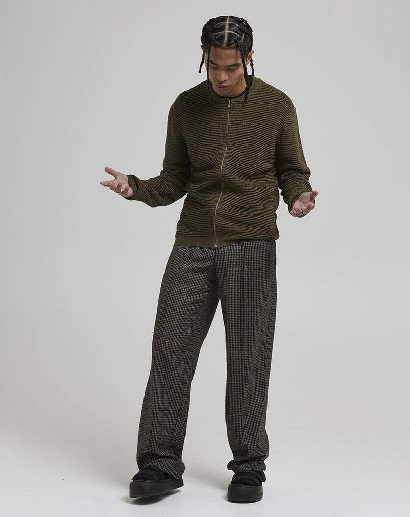 D-STRUCT CALLERY MEN'S ZIP THROUGH CARDIGAN | KHAKI