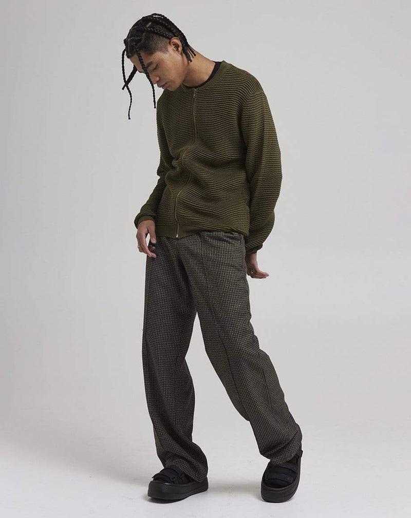 D-STRUCT CALLERY MEN'S ZIP THROUGH CARDIGAN | KHAKI