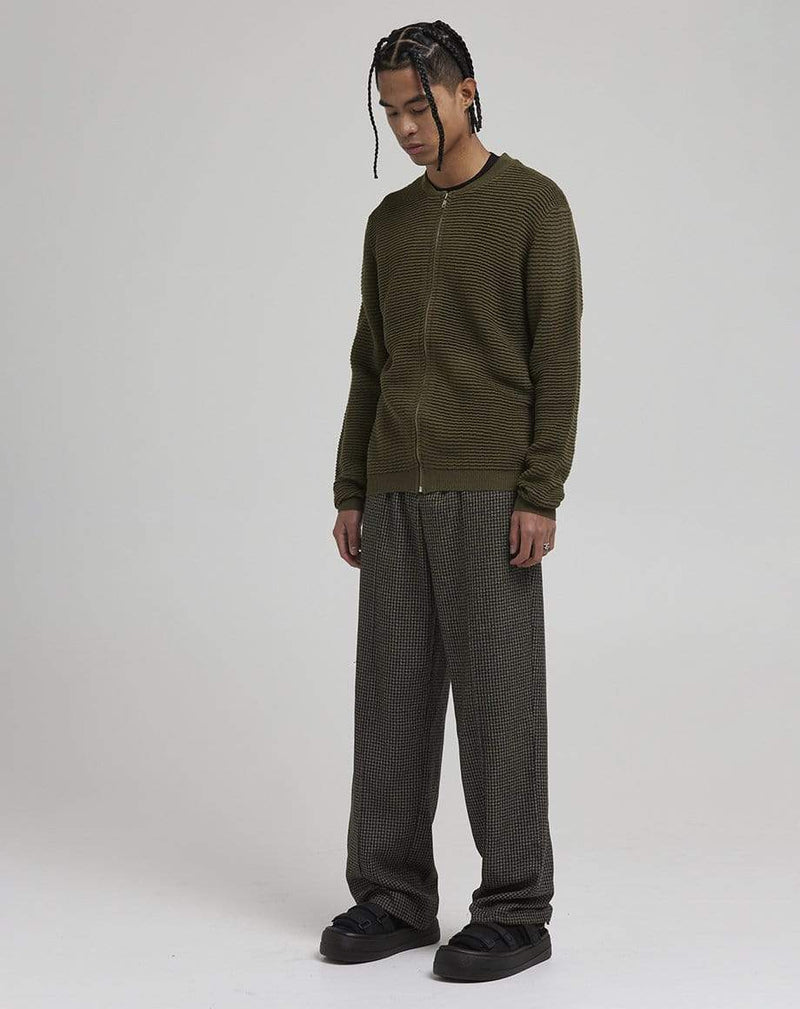 D-STRUCT CALLERY MEN'S ZIP THROUGH CARDIGAN | KHAKI
