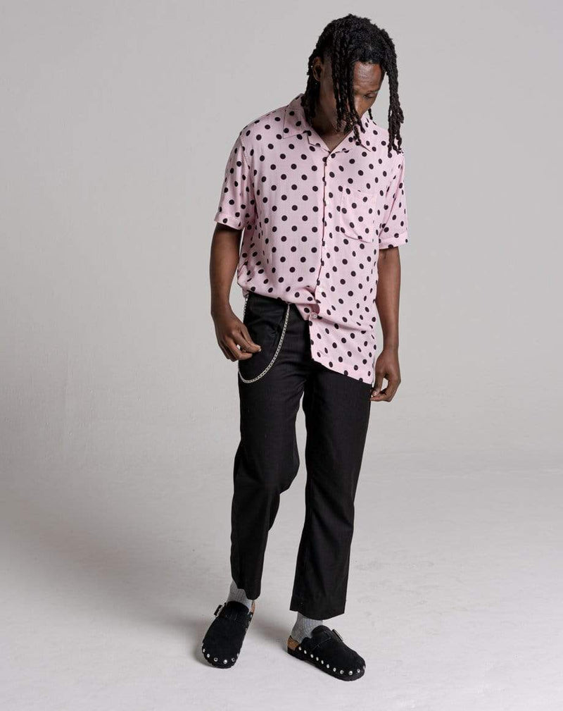D-STRUCT CIRCLE UNISEX POLKA DOT PRINT SHIRT | PINK