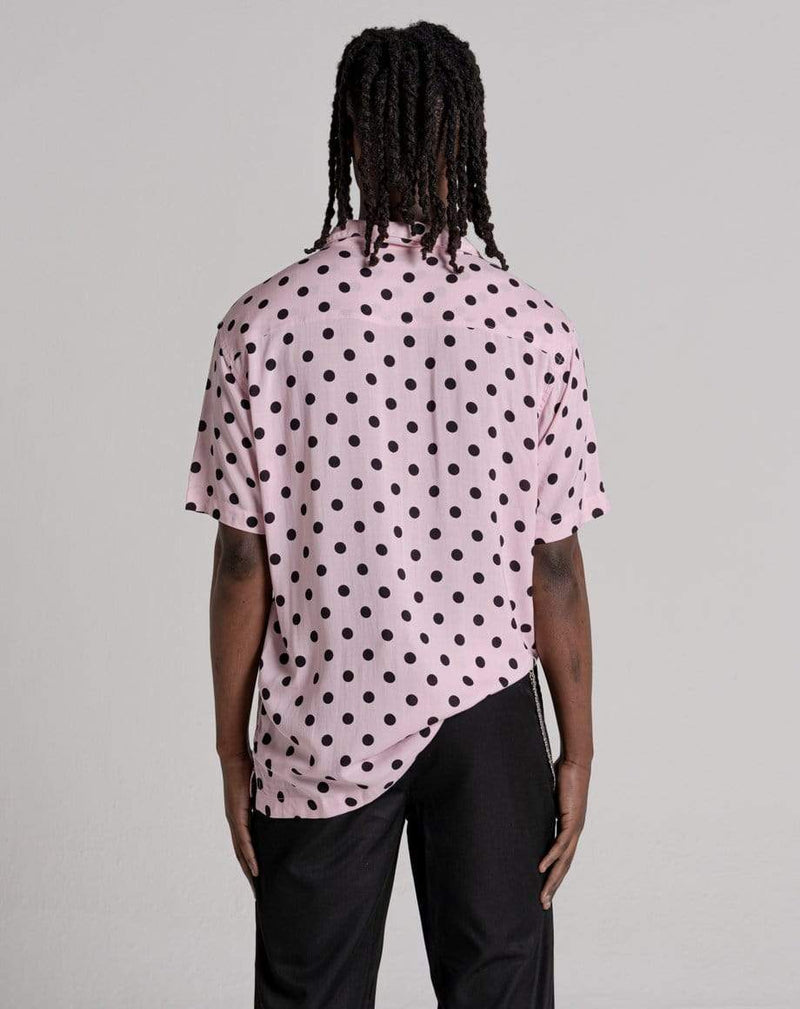 D-STRUCT CIRCLE UNISEX POLKA DOT PRINT SHIRT | PINK