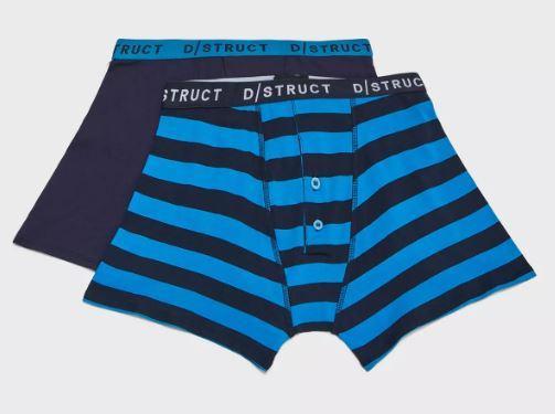 D-STRUCT DALMAX MEN'S TWO PACK BOXERS | BLUE