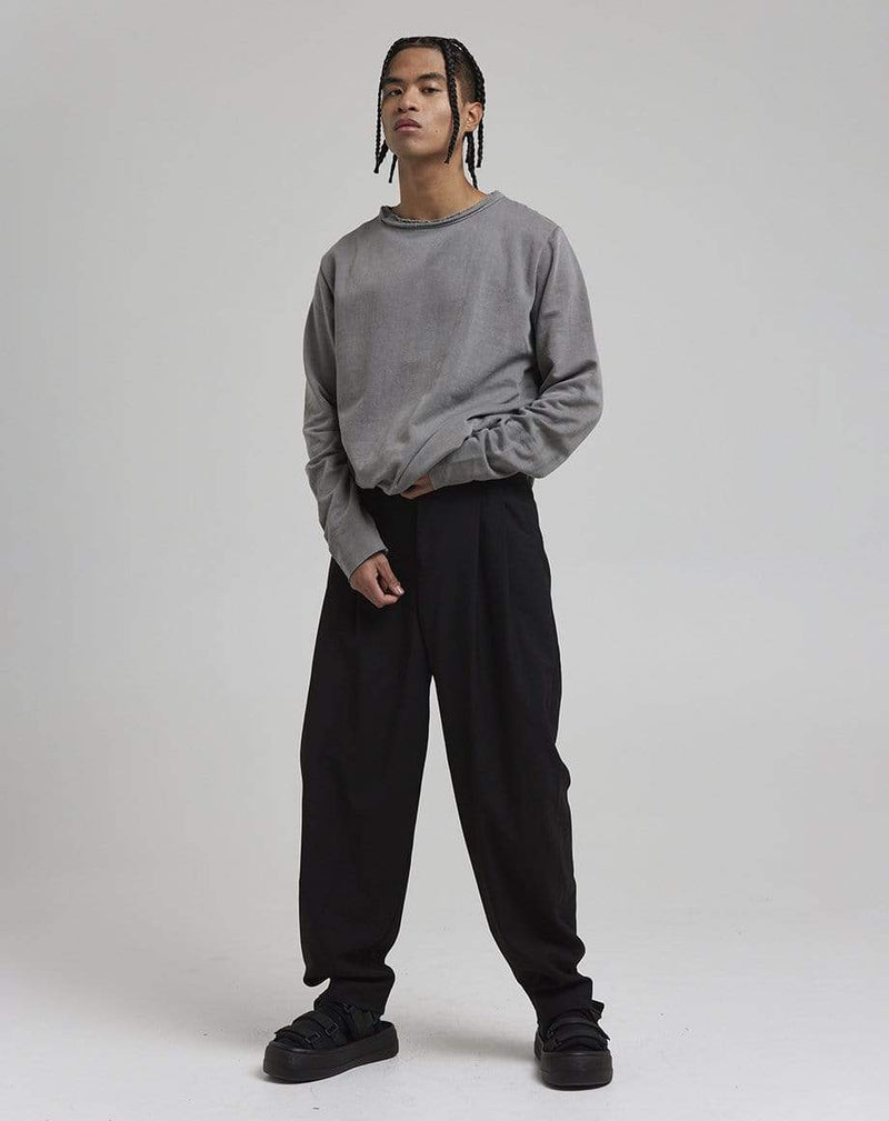D-STRUCT FADINE MEN'S RAW EDGE SWEATSHIRT | GREY