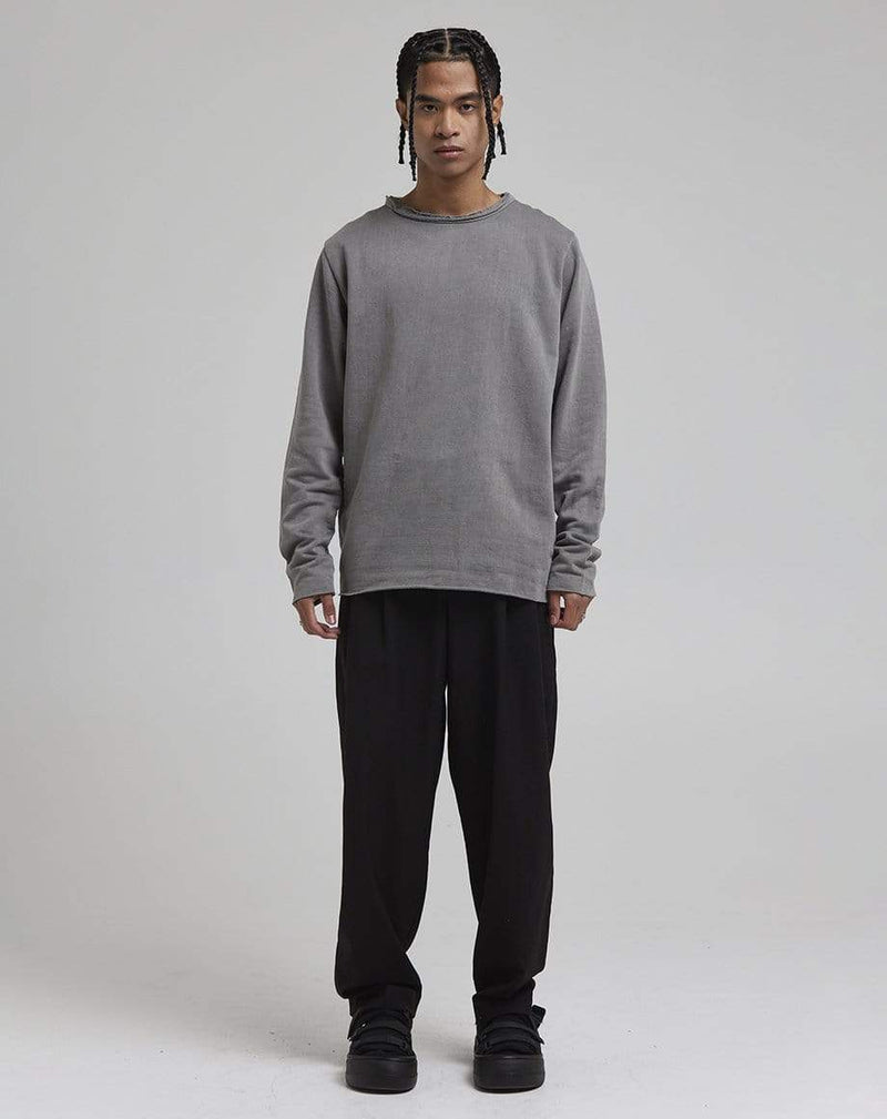 D-STRUCT FADINE MEN'S RAW EDGE SWEATSHIRT | GREY