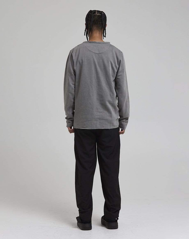 D-STRUCT FADINE MEN'S RAW EDGE SWEATSHIRT | GREY