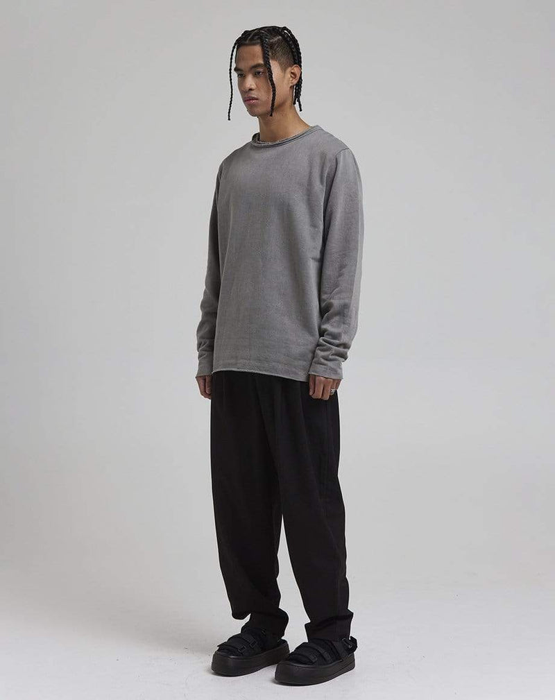 D-STRUCT FADINE MEN'S RAW EDGE SWEATSHIRT | GREY