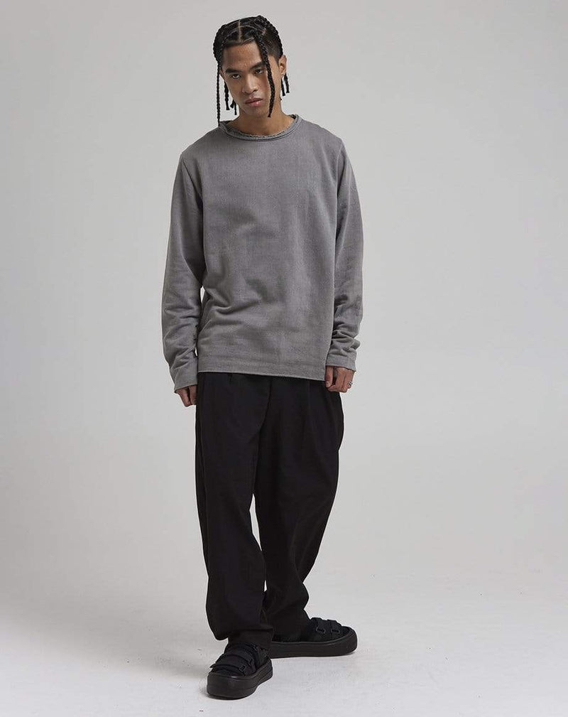 D-STRUCT FADINE MEN'S RAW EDGE SWEATSHIRT | GREY
