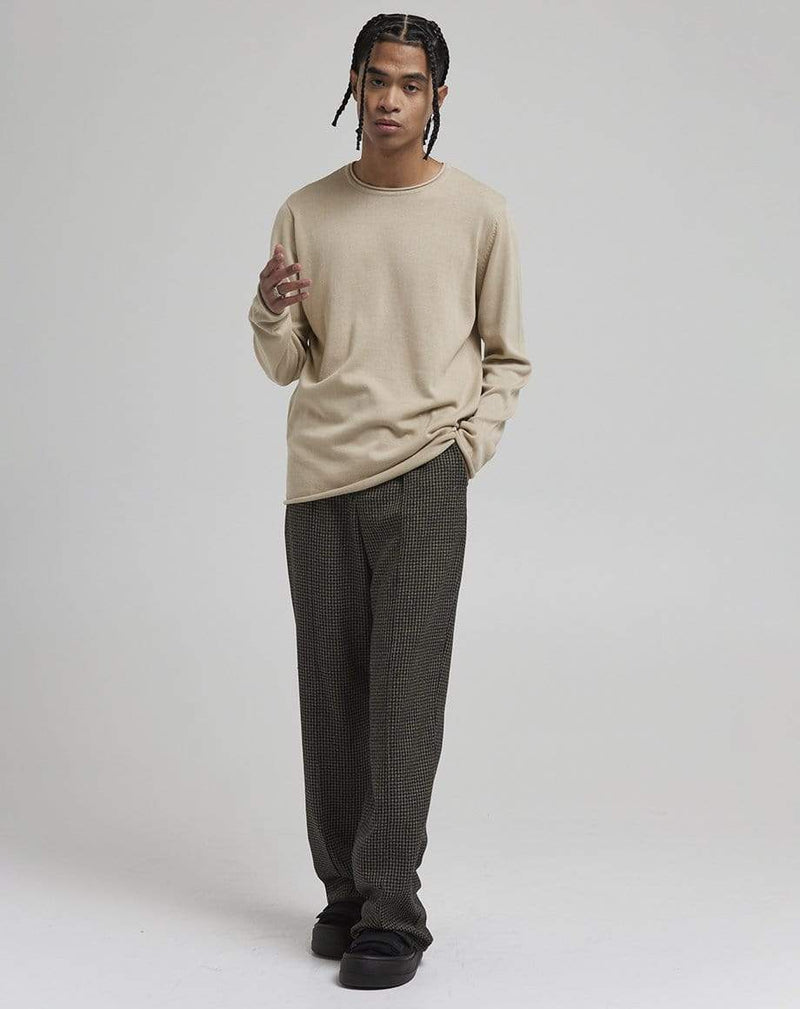 D-STRUCT LON MEN'S CREW NECK JUMPER | TAUPE