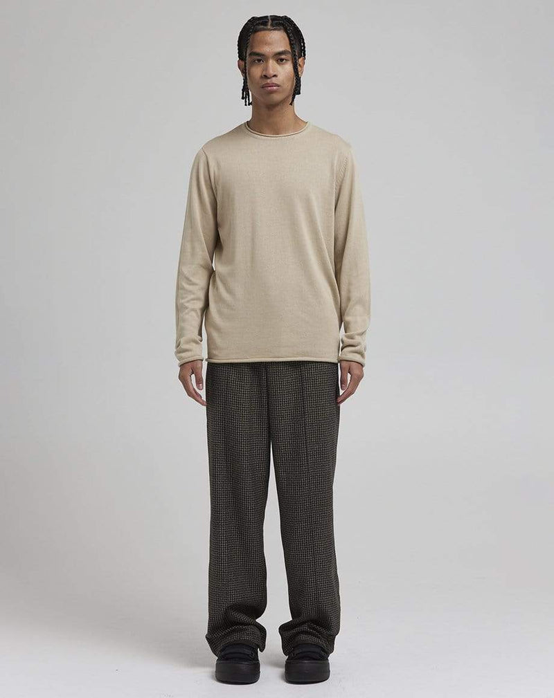 D-STRUCT LON MEN'S CREW NECK JUMPER | TAUPE