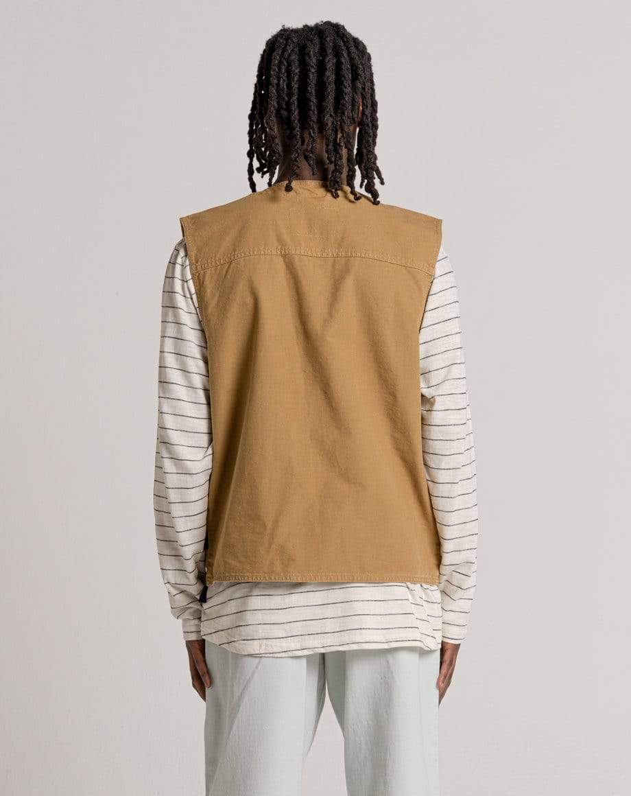 D-STRUCT MUTINY MEN'S MULTI-POCKET FISHERMAN GILET | STONE
