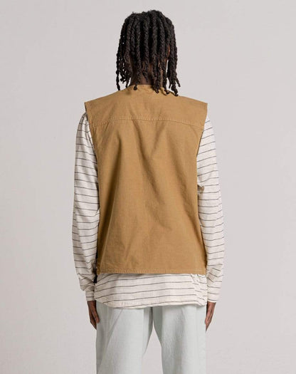 D-STRUCT MUTINY MEN'S MULTI-POCKET FISHERMAN GILET | STONE