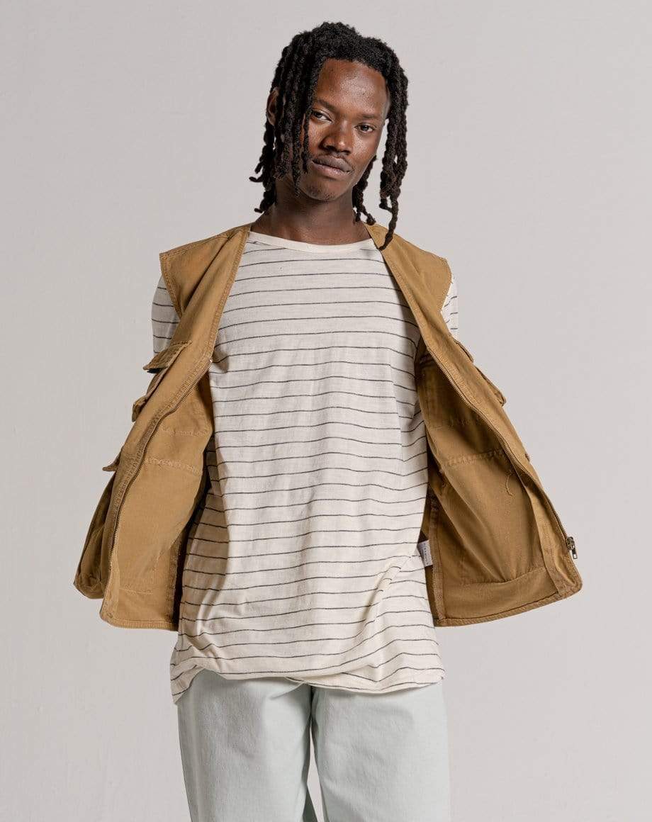 D-STRUCT MUTINY MEN'S MULTI-POCKET FISHERMAN GILET | STONE