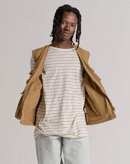 D-STRUCT MUTINY MEN'S MULTI-POCKET FISHERMAN GILET | STONE