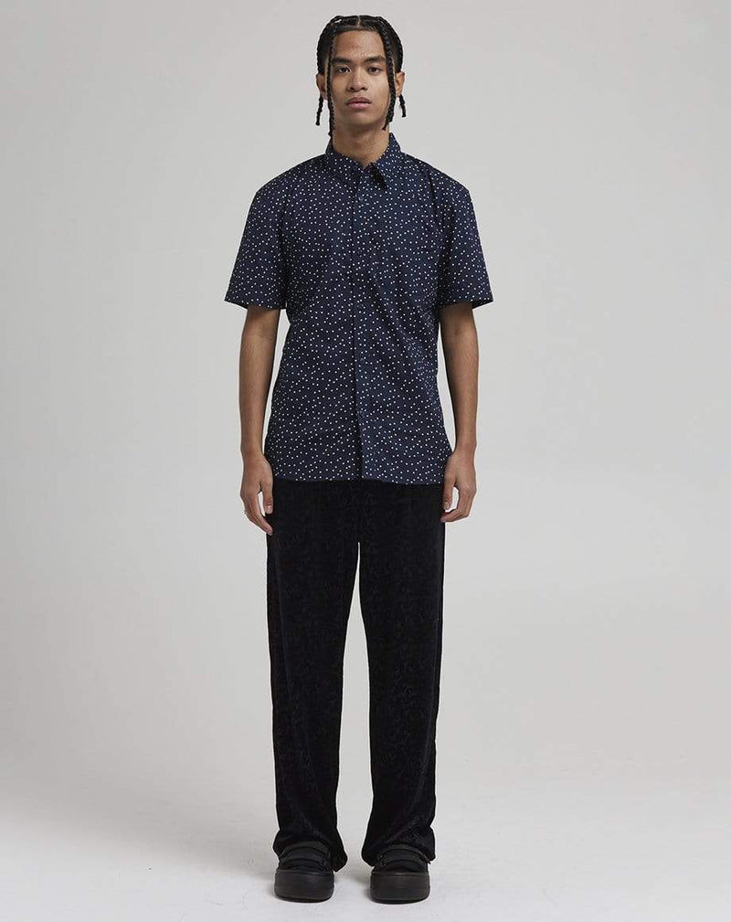 D-STRUCT OCCULT MEN'S DITZY PRINTED SHIRT | NAVY
